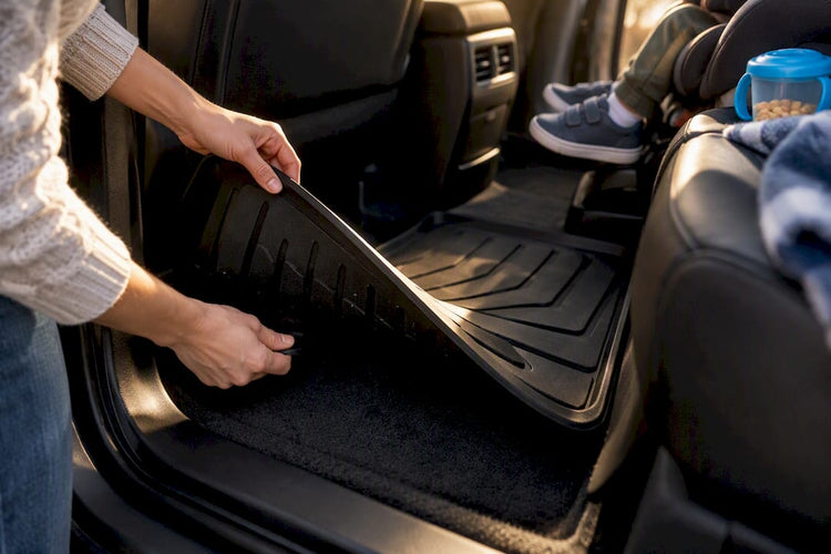 Family car floor liner handling everyday messes