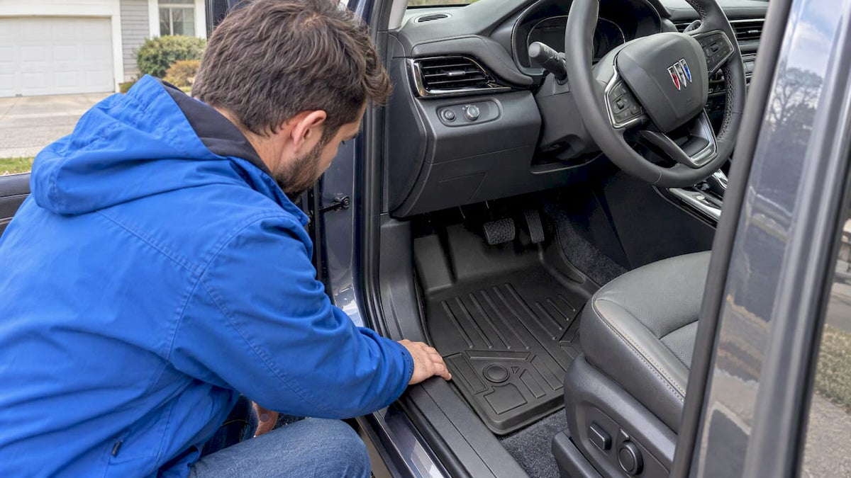 SMARTLINER floor liner fitted in vehicle footwell