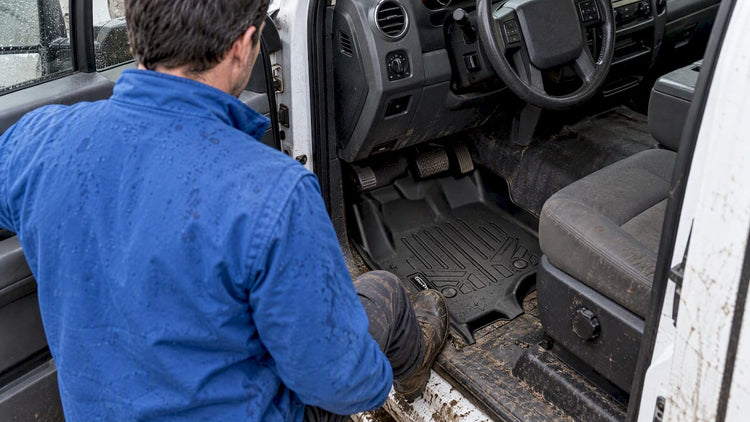 Custom-fit liner installed in a delivery truck