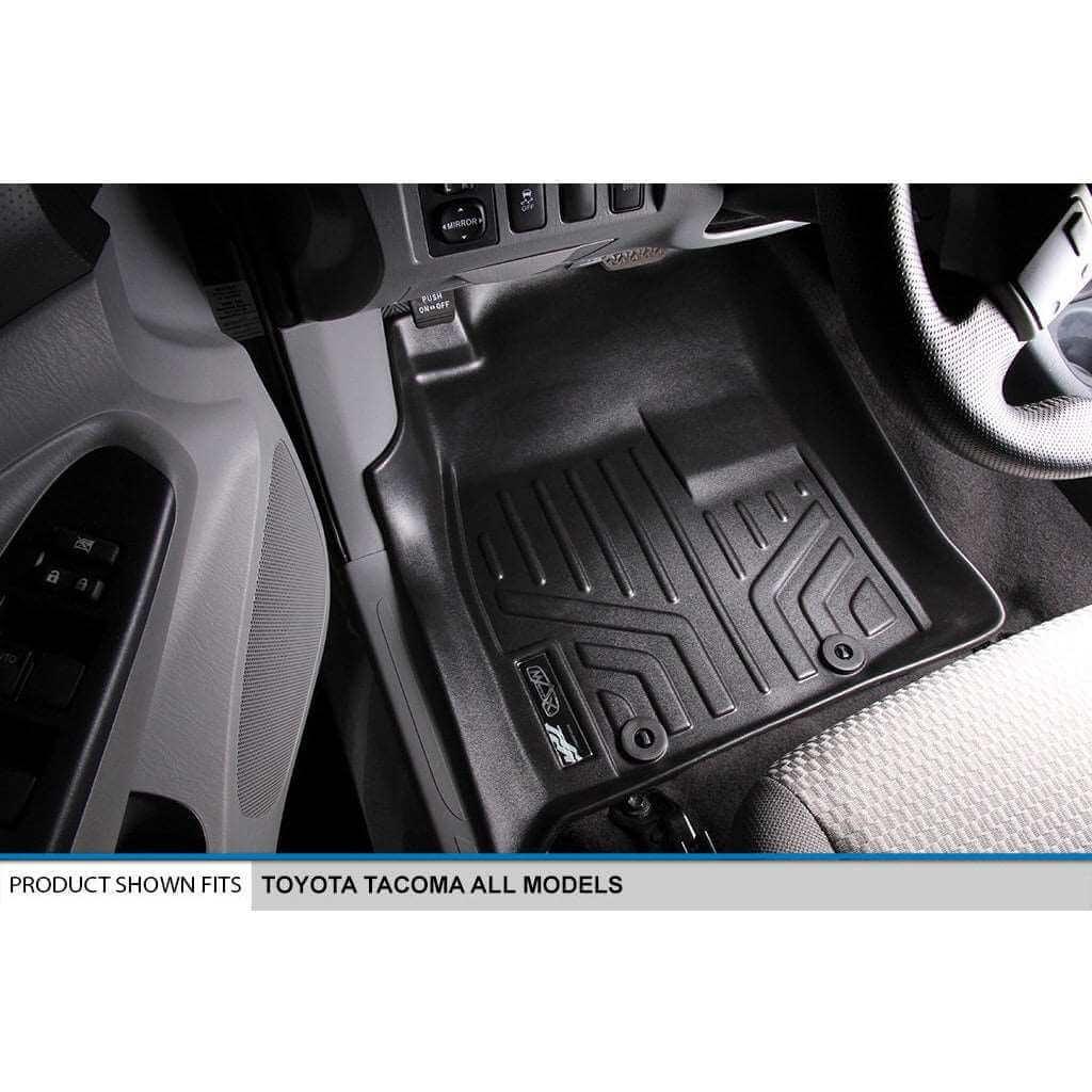 Smart Liner USA Motor Vehicle Interior Fittings Black / First Row Floor Mat Liner Set SMARTLINER Custom Fit Floor Liners For 2005-2011 Toyota Tacoma