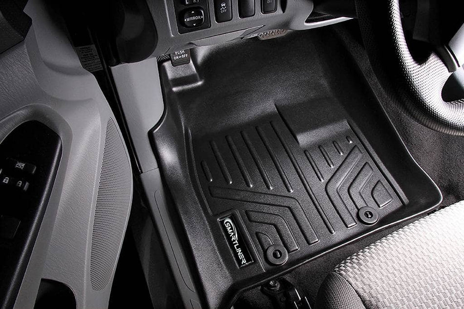 Smart Liner USA SmartCoverage Floor Liner Set SmartCoverageâ„¢ Floor Liners For 2005-2011 Toyota Tacoma Double Cab (No Manuals)