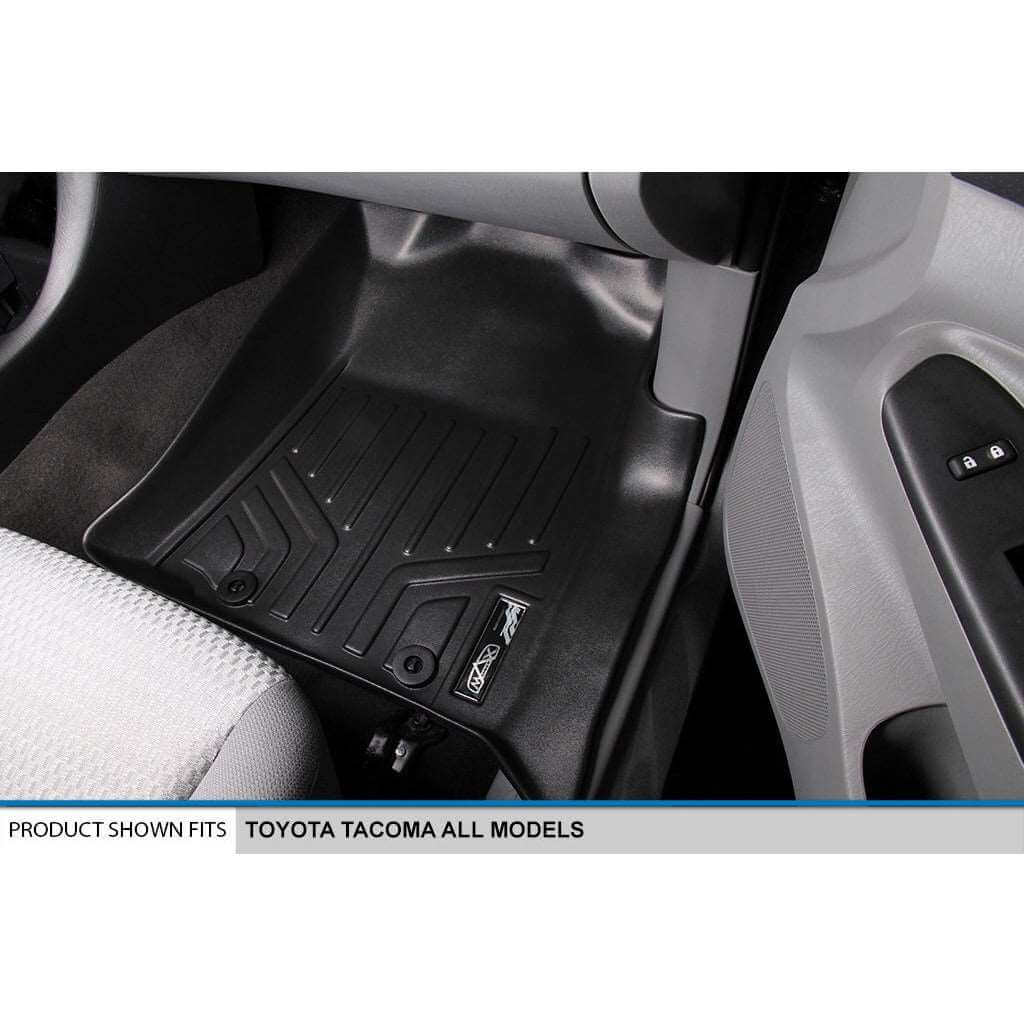 Smart Liner USA Motor Vehicle Interior Fittings Black / First Row Floor Mat Liner Set SMARTLINER Custom Fit Floor Liners For 2005-2011 Toyota Tacoma