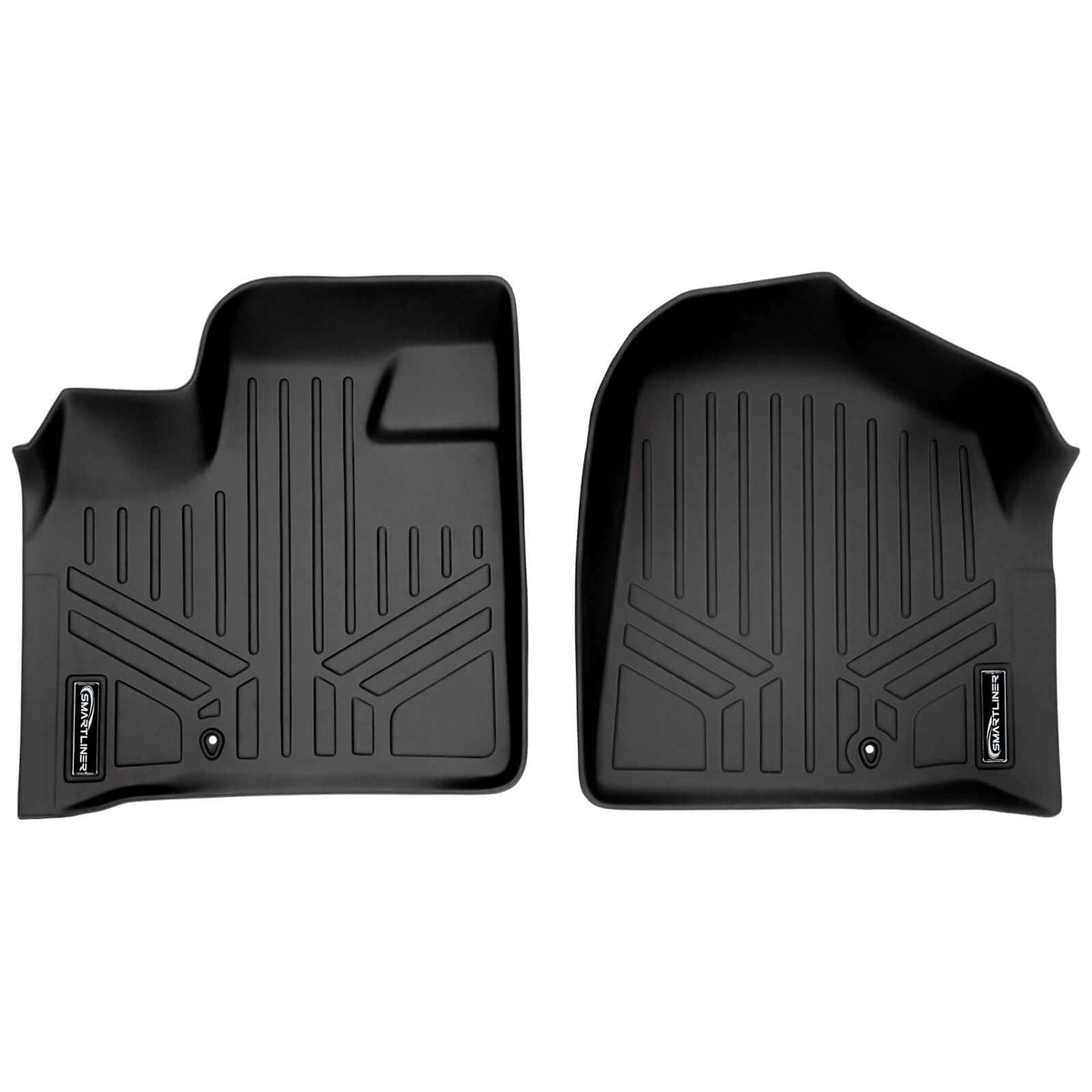 Smart Liner USA Floor Liners Black / First Row Floor Mat Liner Set 2008-2012 Dodge Grand Caravan Floor Liners | 2nd Row Bucket Seats (Non Stow'n Go), With Super Console | SMARTLINER