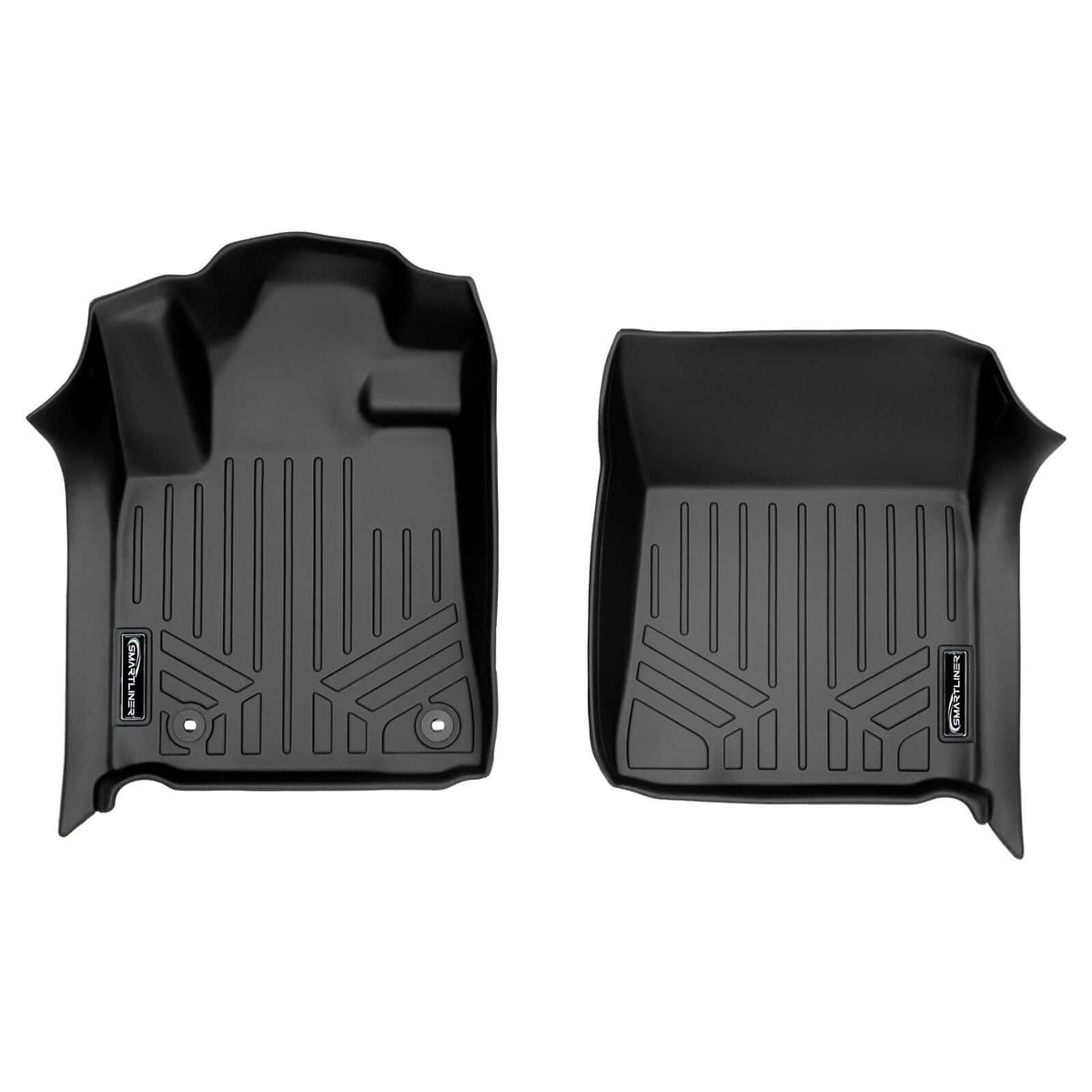 SMARTLINER Floor Liners Black / First Row Liners 2014-2021 Toyota Tundra Floor Liners|Double Cab Models|SMARTLINER