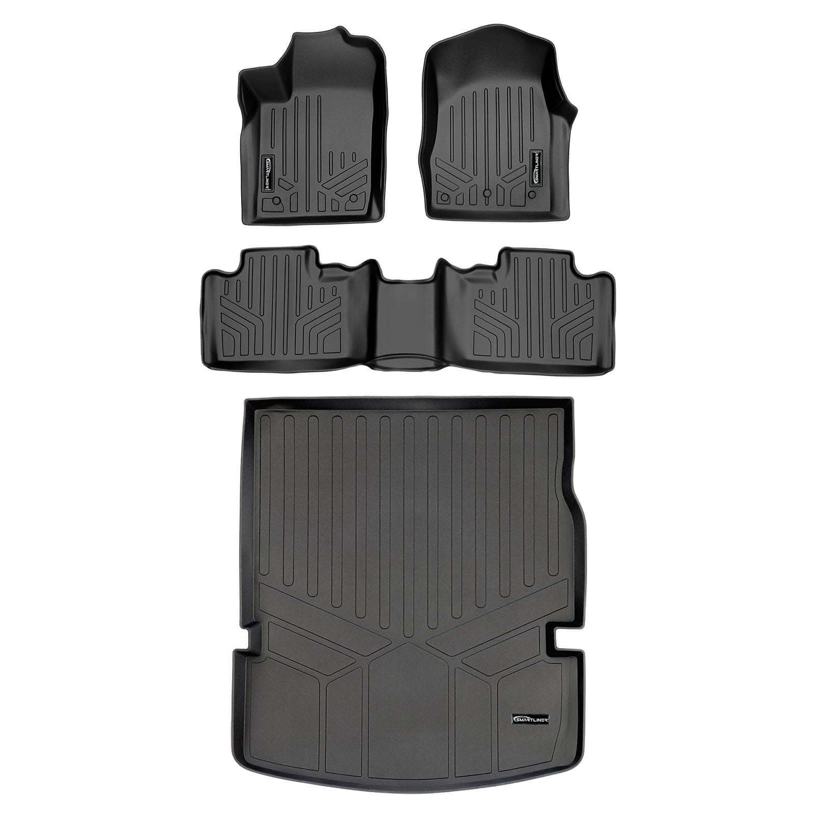 SMARTLINER Custom Fit for 13-16 Durango with 1st Row Dual Floor Hooks & 2nd Row Bucket Seats - Smartliner USA