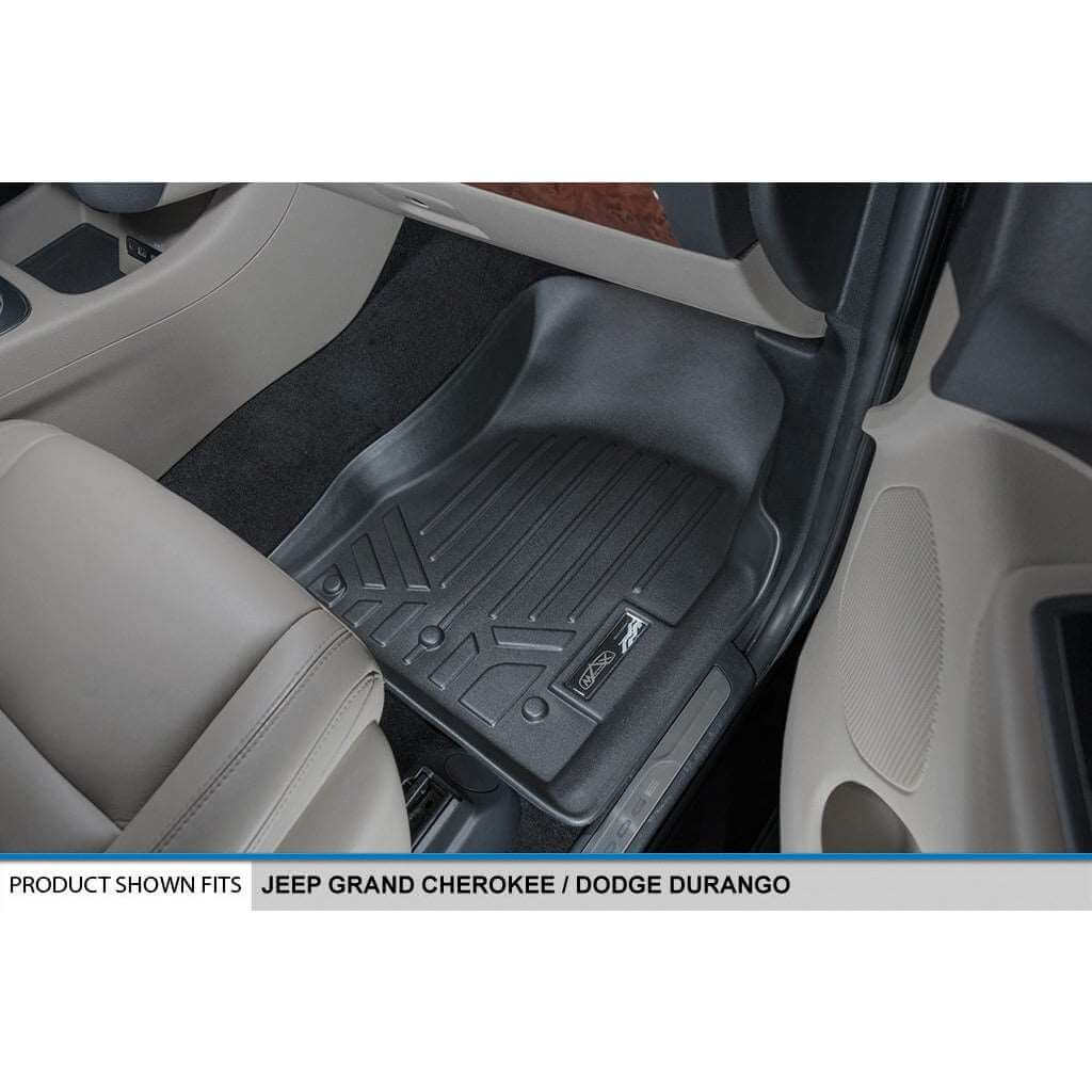 Smart Liner USA Motor Vehicle Interior Fittings Smart Trimâ„¢ Custom Fit Floor Liners For 13-16 Durango with 1st Row Dual Floor Hooks & 2nd Row Bucket Seats