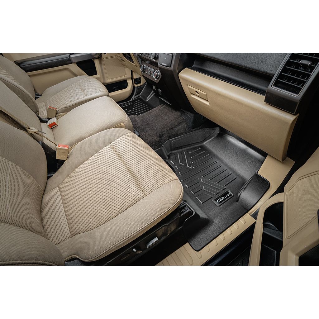 SMARTLINER Custom Fit Floor Liners For 2015-2024 Ford F-150 SuperCrew Cab with 1st Row Bench Seat (No OTH and no 2nd Row Underseat Storage) Vinyl Flooring