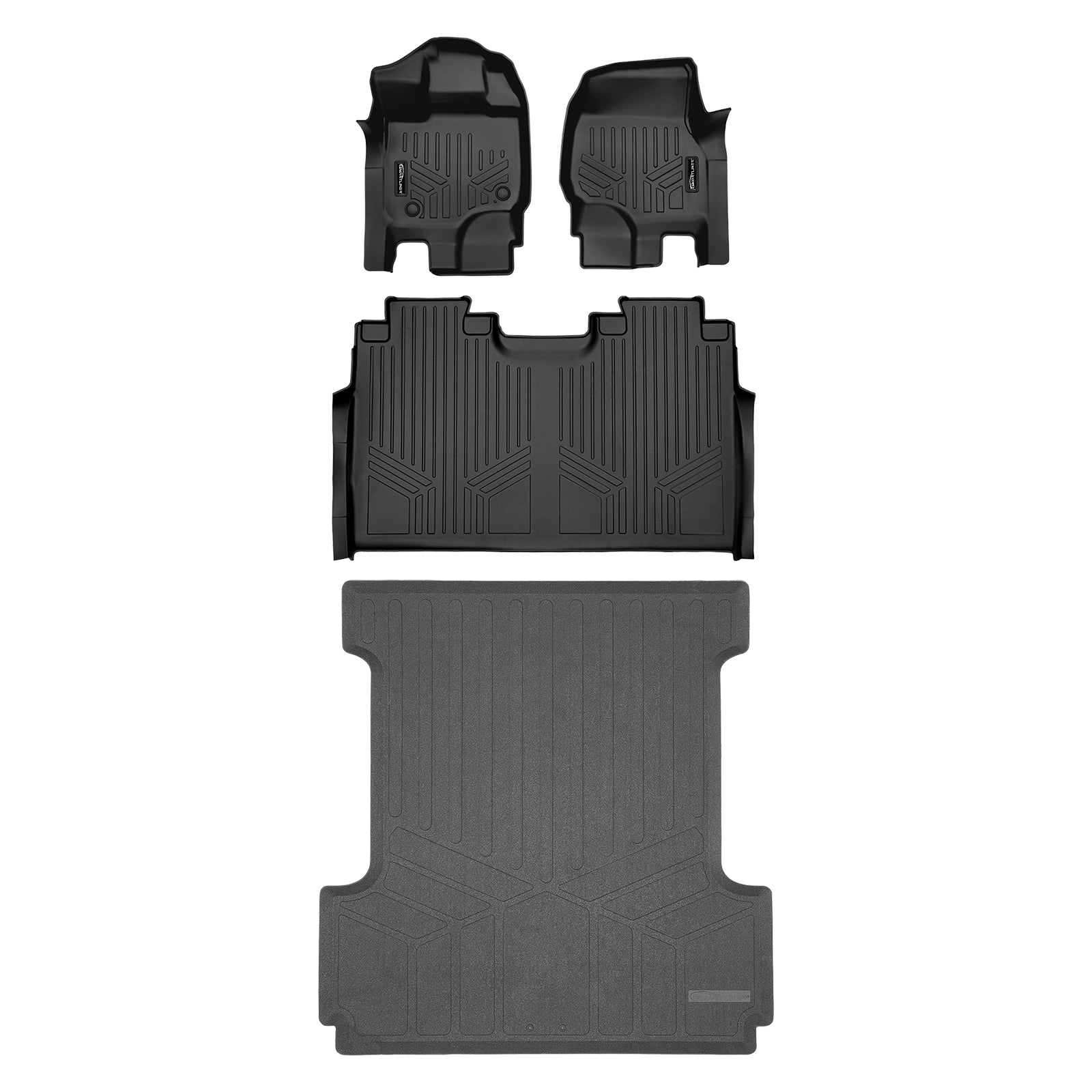 SMARTLINER Custom Fit Floor Liners For 2015-2024 Ford F-150 SuperCrew Cab with 1st Row Bucket Seats