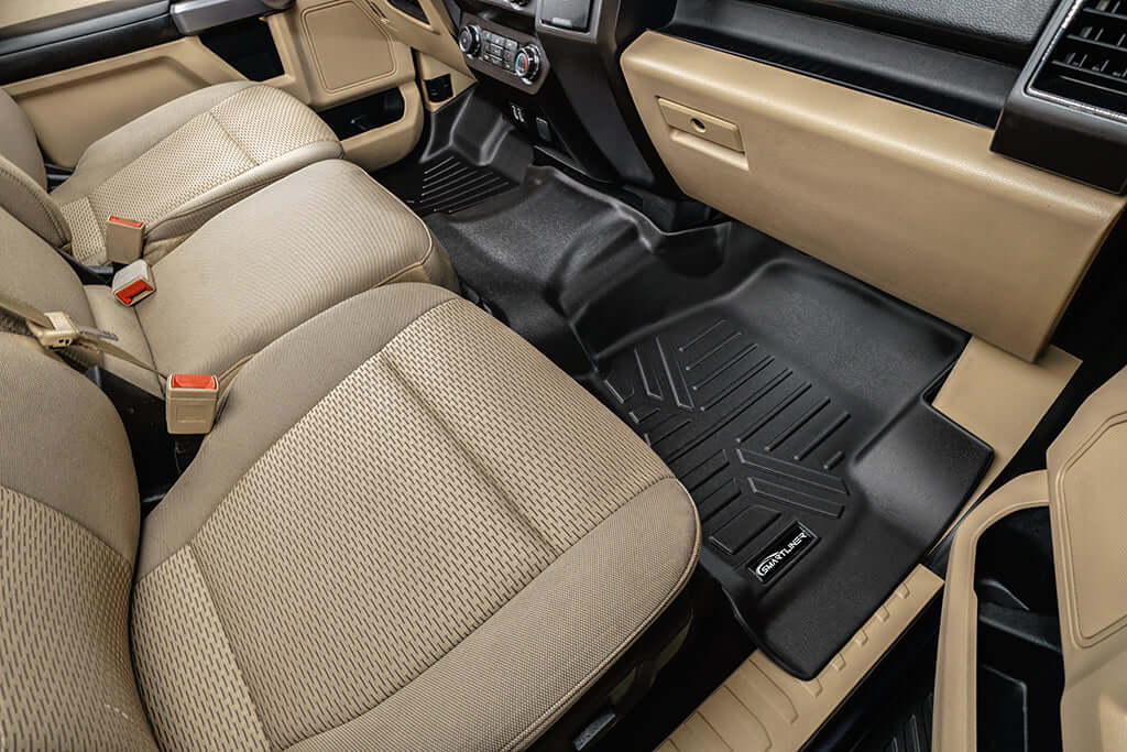 SmartCoverageâ„¢ Custom Fit Floor Liners For 2015-2024 Ford F-150 SuperCrew Cab With 1st Row Bench Seat No 2nd Row Underseat Storage
