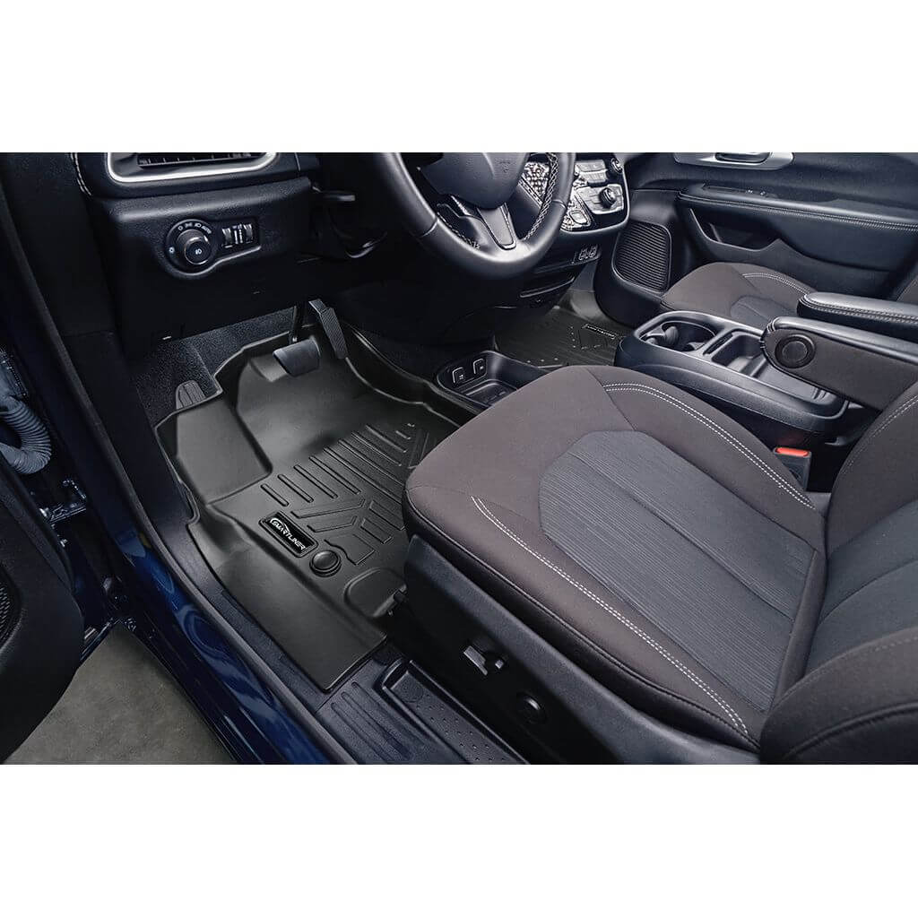 Smart Trim™ Custom Fit Floor Liners For 2021-2025 Chrysler Pacifica with 2nd Row Bucket Seats(Touring & L Models)