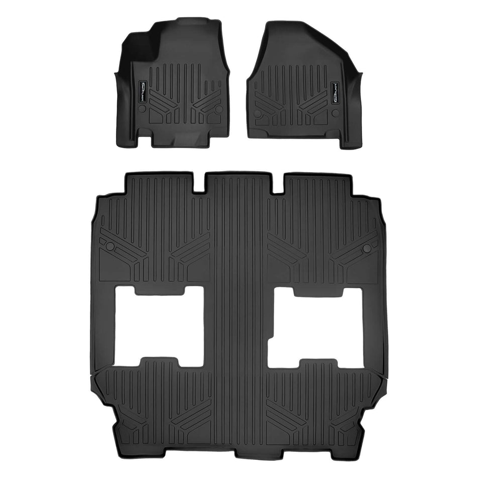 2021-2024 Chrysler Pacifica Floor Liners|Trim line needed for Ultra Console on first row (B+C)|SMARTLINER