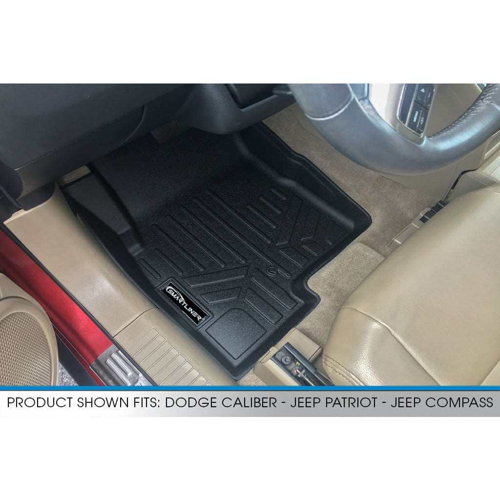 SMARTLINER Custom Fit Floor Liners For 2007-2012 Dodge Caliber / 2007-2017 Jeep Patriot / Compass Old Body Style
