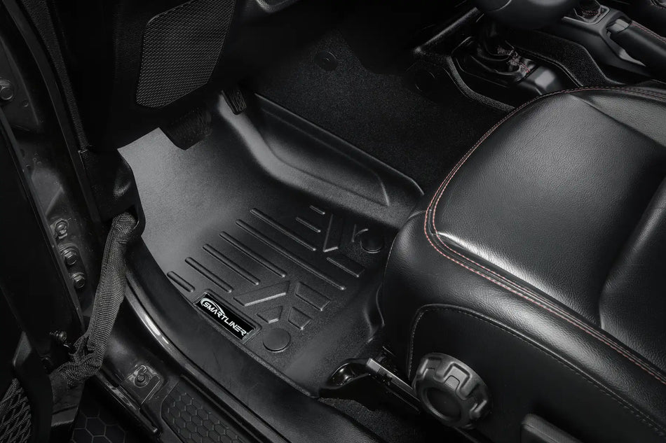 SMARTLINER Floor Liners 2020-2026 Jeep Gladiator Floor Liners|Equipped with Non-Lockable Storage Wall|SMARTLINER