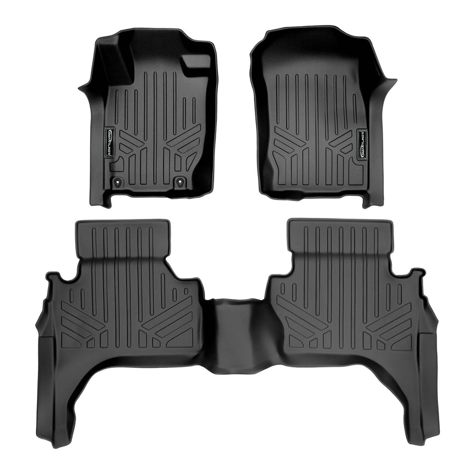SMARTLINER Floor Liners Black / 2 Row Floor Liners 2014-2018 Mitsubishi L200 Floor Liners|SMARTLINER