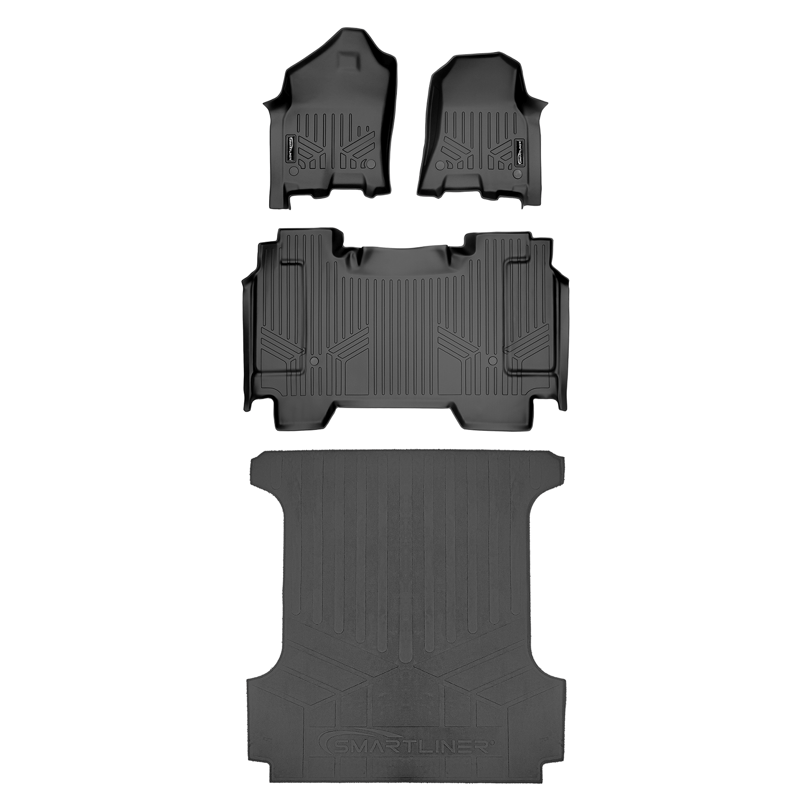 SmartCoverageâ„¢ Custom Fit Floor Liners For 2019-2024 Ram 1500 Crew Cab without Rear Underseat Storage Box