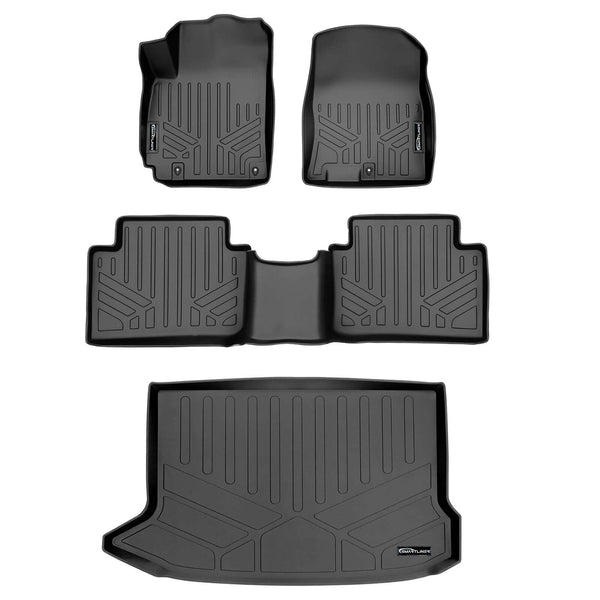 Smartliner Custom Fit 1st Row Floor Mats Liner Set for 2018 2022 Hyundai Kona Black