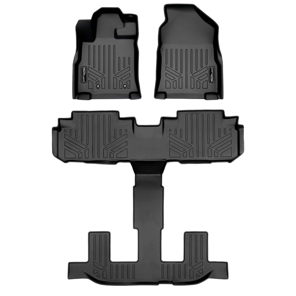 SMARTLINER 2019-2026 Subaru Ascent Floor Liners (Required Trimline for Bench - (B+C),(Bucket)) – 1st row & 2nd row liners