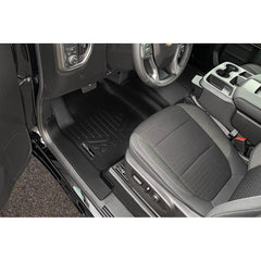SmartCoverageâ„¢ Custom Fit Floor Liners For 2019-2025 Chevrolet Silverado 1500 Crew Cab With 1st Row Bench Seat (OTH Coverage) and Carpeted Flooring with the 2nd Row Underseat Storage