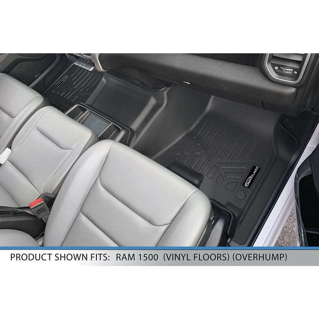 SMARTLINER Custom Fit Floor Liners For 19-22 Ram 1500 Crew Cab Vinyl Floor with 1st Row Bench Seat