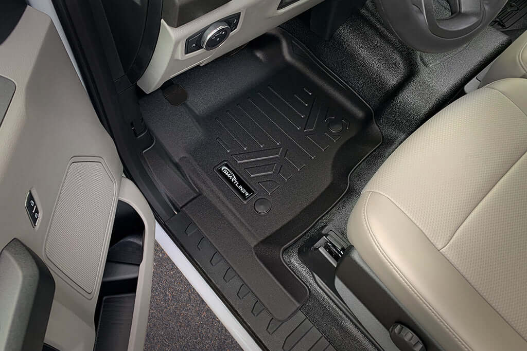 SMARTLINER Custom Fit Floor Liners For 2017-2025 Ford F-250|F-350 SuperCab with 1st Row Bench Seat with Vinyl Flooring | No OTH