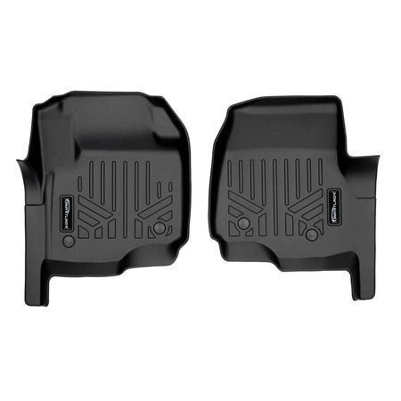 SMARTLINER Floor Liners Black / First Row Liners 2017-2026 Ford F-250 Floor Liners|1st Row bucket seats /1st Row Not Over the hump coverage / With 2nd row Under-Seat Storage|SMARTLINER