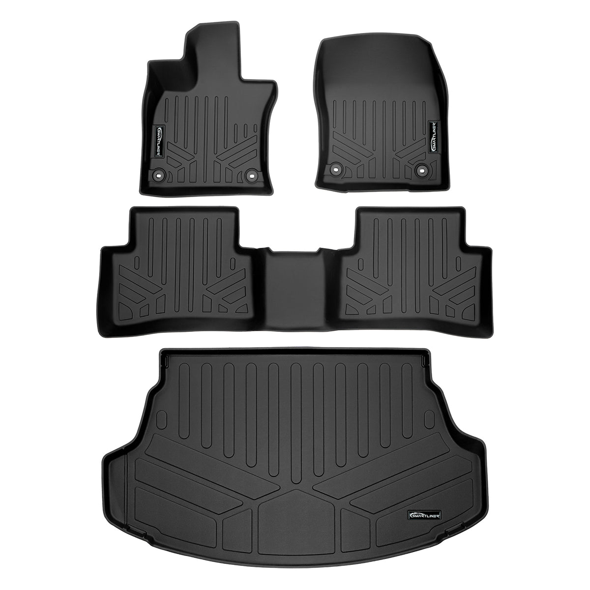 SMARTLINER Custom Fit Floor Liners For 2019-2025 Lexus UX Hybrid (Only Fits Models With Subwoofer in Cargo Area)
