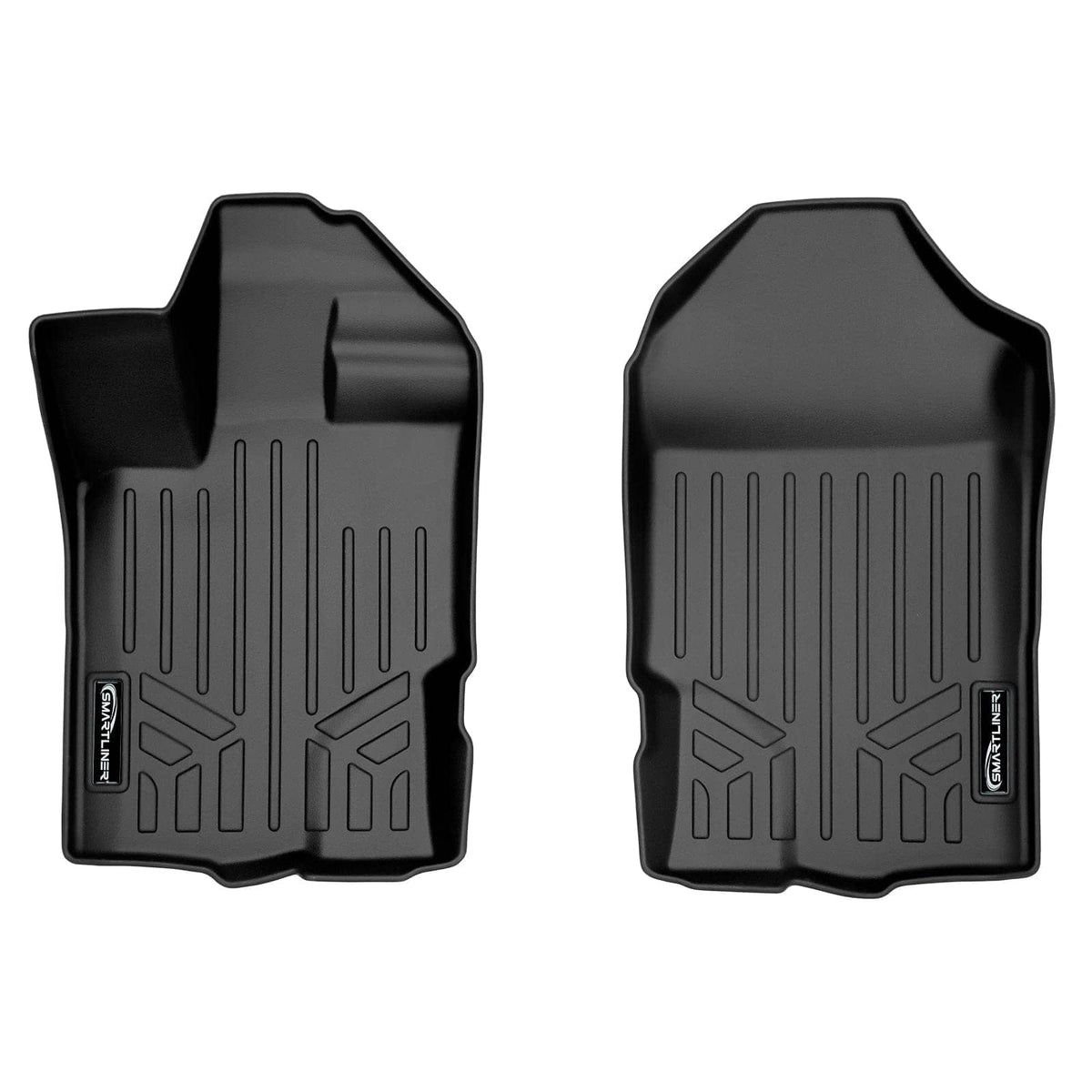 SMARTLINER Floor Liners Black / First Row Liners 2019-2023 Ford Ranger Floor Liners|Super Cab Models|SMARTLINER