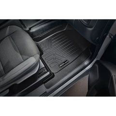 SMARTLINER Custom Fit Floor Liners For 2019-2024 Chevrolet Silverado 1500 Crew Cab with Vinyl Flooring and 1st Row Bucket Seats and 2nd Row Underseat Storage