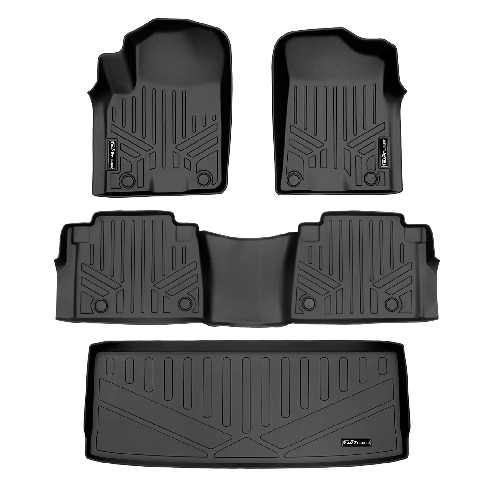 SMARTLINER Custom Fit Floor Liners For 2019-2024 Infiniti QX80/ 2019-2024 Nissan Armada With Bucket Seats & Center Console Only