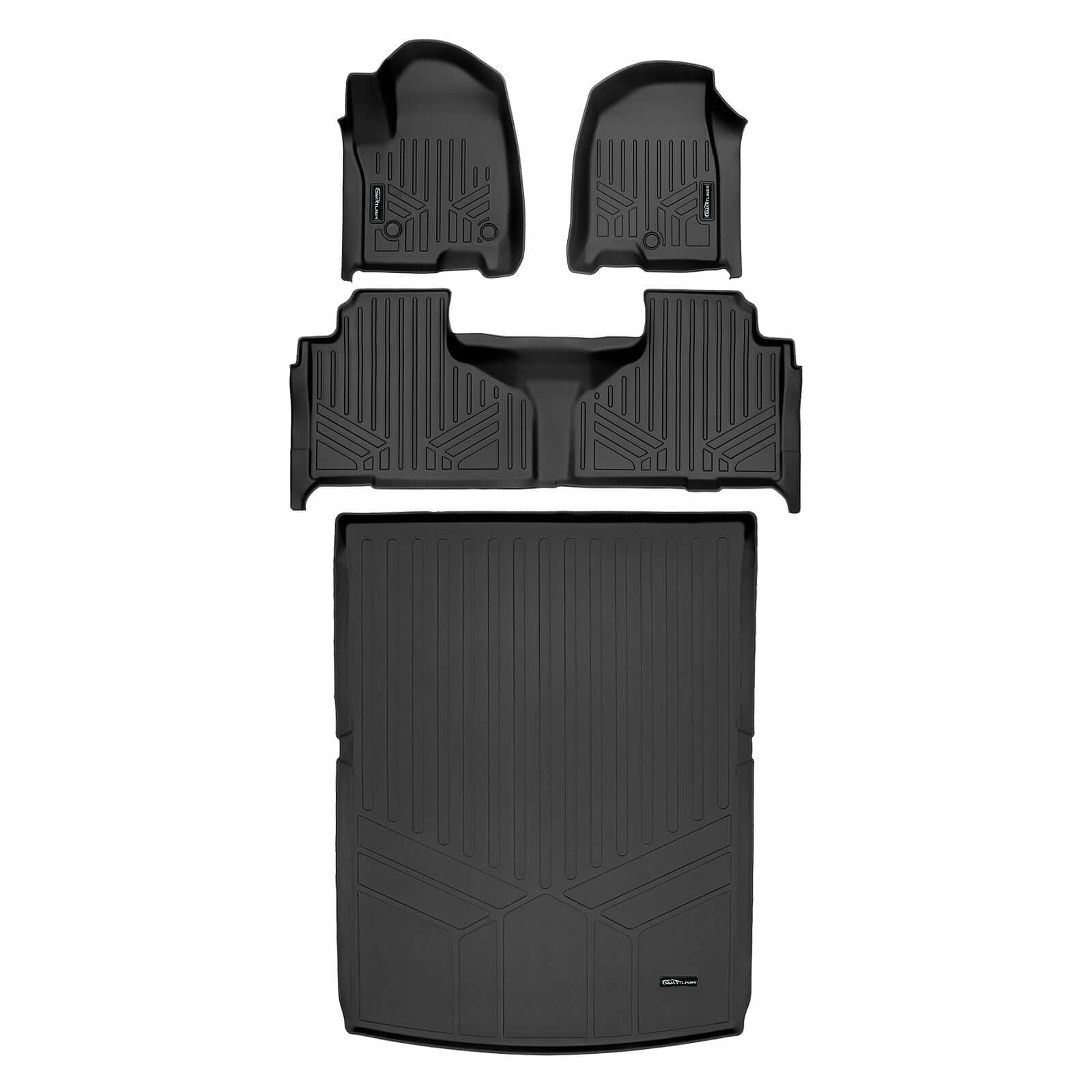 SMARTLINER Custom Fit Floor Liners For 2021-2025 Chevrolet Suburban with 2nd Row Bench Seat