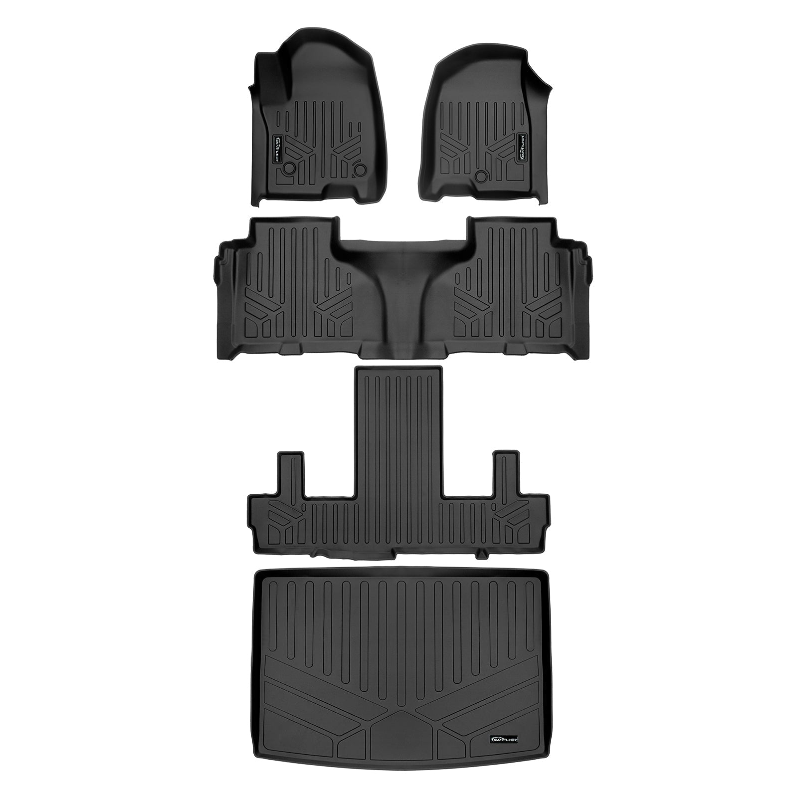 SMARTLINER Custom Fit Floor Liners For 2021-2023 GMC Yukon XL/ Yukon Denali XL with 2nd Row Bucket Seats