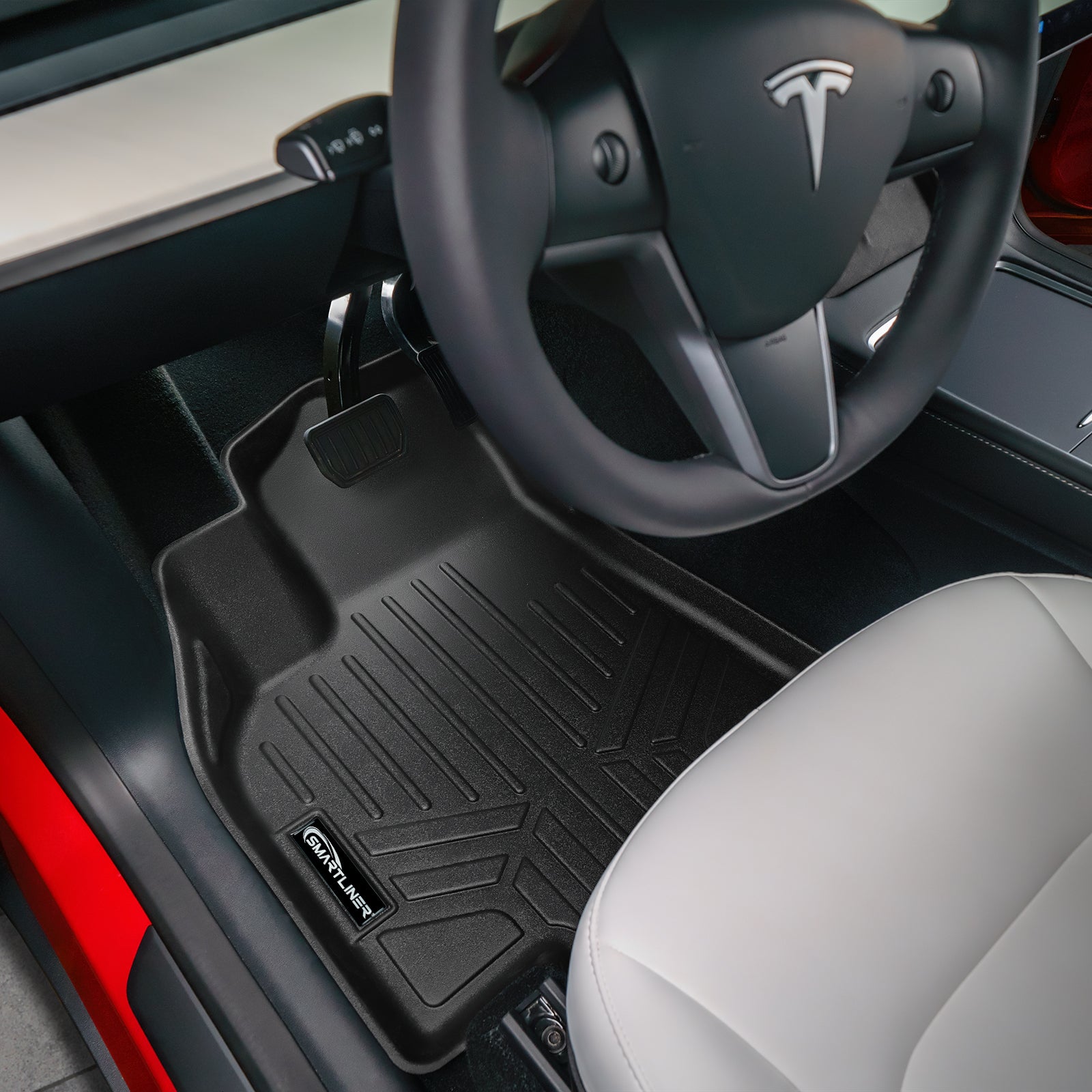 SMARTLINER Custom Fit Floor Liners For for 2020-2024 Tesla Model Y (7 Passenger)