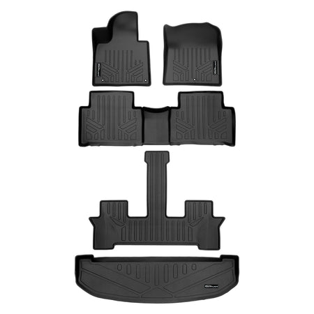 Smart Liner USA Motor Vehicle Interior Fittings Black / 3 Row Floor Mat Liner Set & Cargo Liner Behind the 3rd Row SMARTLINER Custom Fit Floor Liners For 2021-2025 Kia Sorento (with 2nd Row Bucket Seats)
