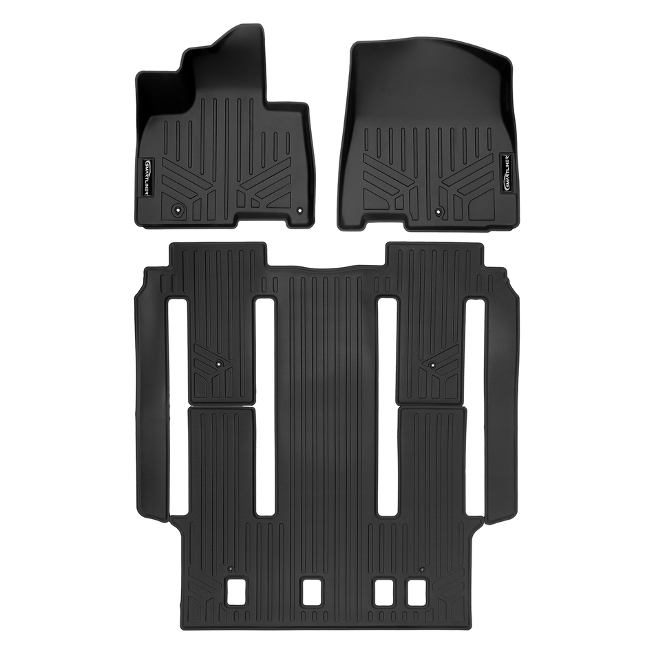 2022-2026 Kia Carnival Floor Liners|7 Passenger Models (Fits 7 passenger 2nd row bucket seats LX Versions w/ Non-VIP lounge seats. B+C)|SMARTLINER