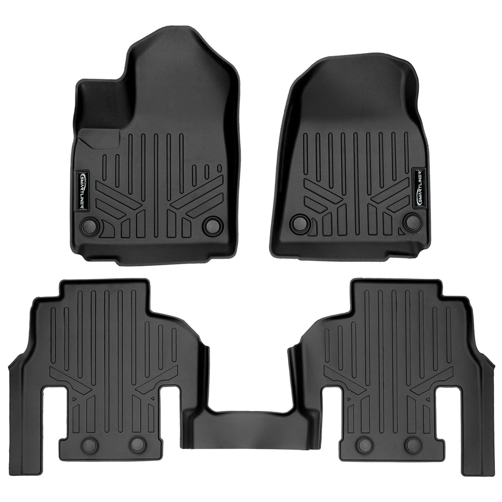 SMARTLINER Custom Fit Floor Liners For 2022-2025 Jeep Wagoneer (7 Passenger Model)