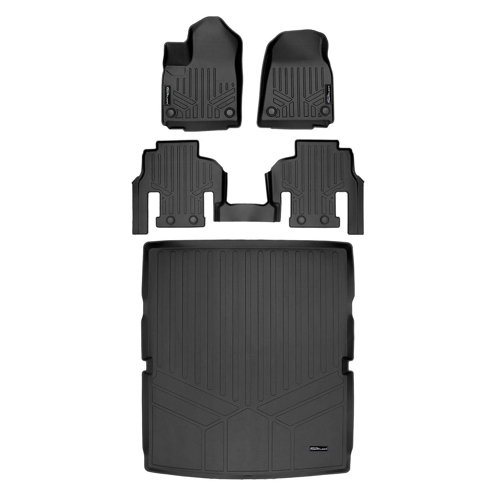 SMARTLINER Custom Fit Floor Liners For 2022-2025 Jeep Wagoneer (7 Passenger Model)
