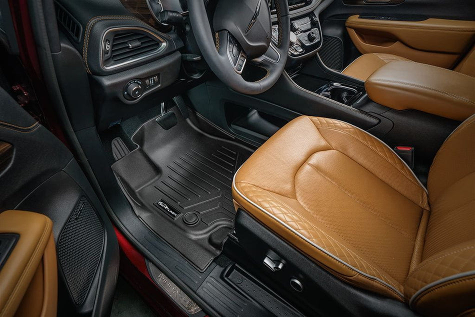 Smart Liner USA Motor Vehicle Interior Fittings SMARTLINER Custom Fit Black 3 Row Liner Set & Cargo Liner Behind 3rd Row Compatible With 2021-2025 Chrysler Pacifica  (Fits Limited)
