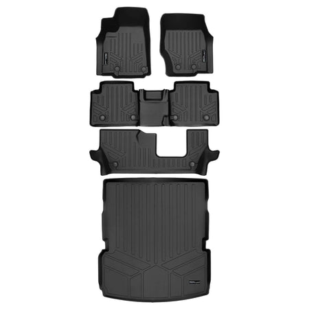 Smart Liner USA Motor Vehicle Interior Fittings Black / 3 Row Floor Mat Liner Set & Cargo Liner Behind the 2nd Row SMARTLINER Custom Fit Floor Liners For 2021-2025 Jeep Grand Cherokee L w/ 2nd Row Bench Seat (No subwoofer)