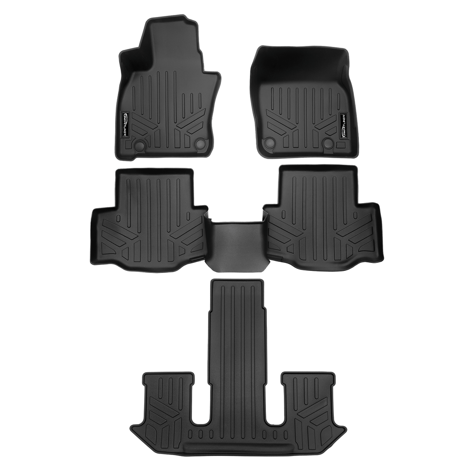 2024-2026 Mazda CX90 Floor Liners|7 Passenger Models (Temporary Change, (2 seats in 2nd row w/o console) 7 Passenger)|SMARTLINER