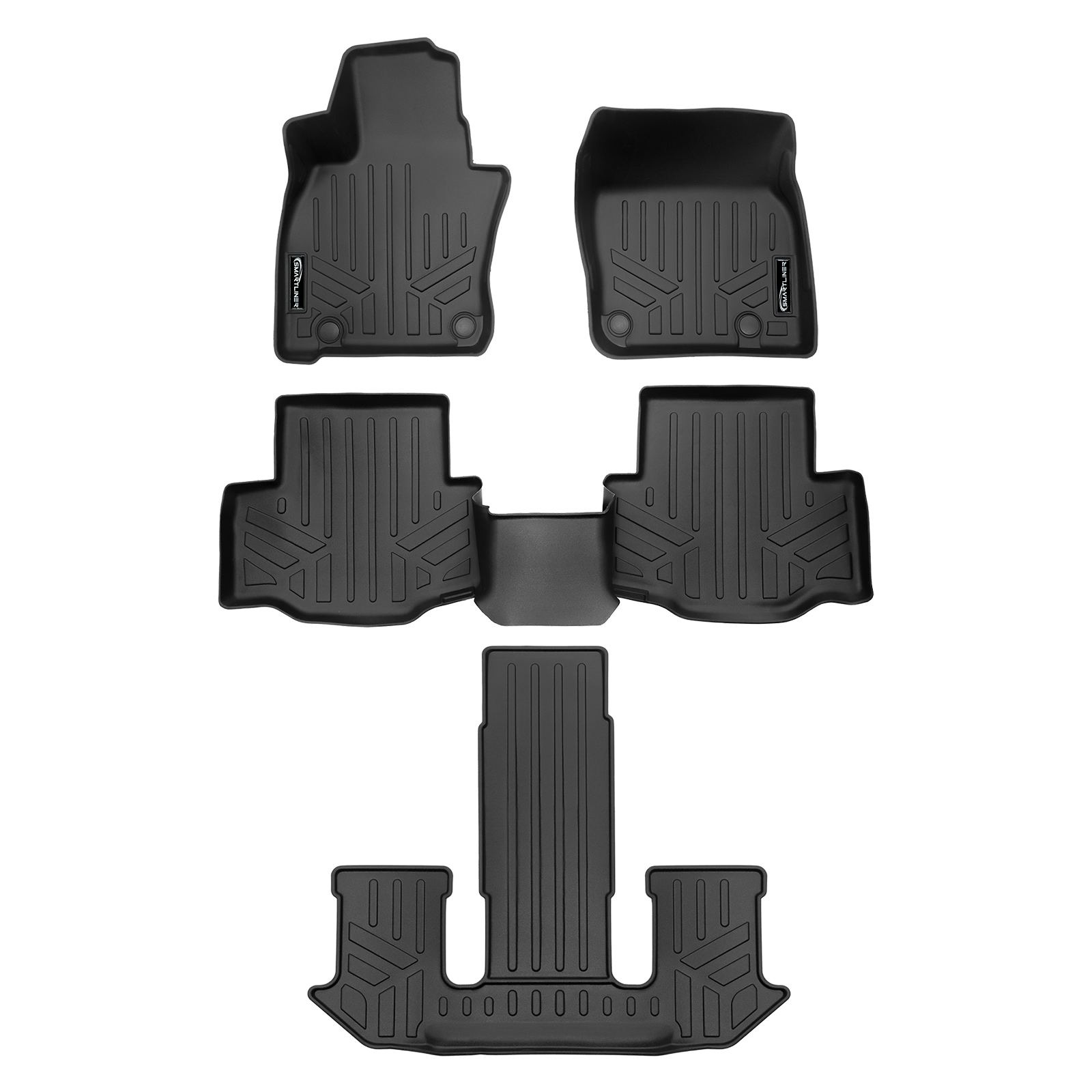 SMARTLINER Custom Fit Floor Liners For 2024 Mazda CX-90 (Only Fits 2nd Row Bucket Seats With Center Console)