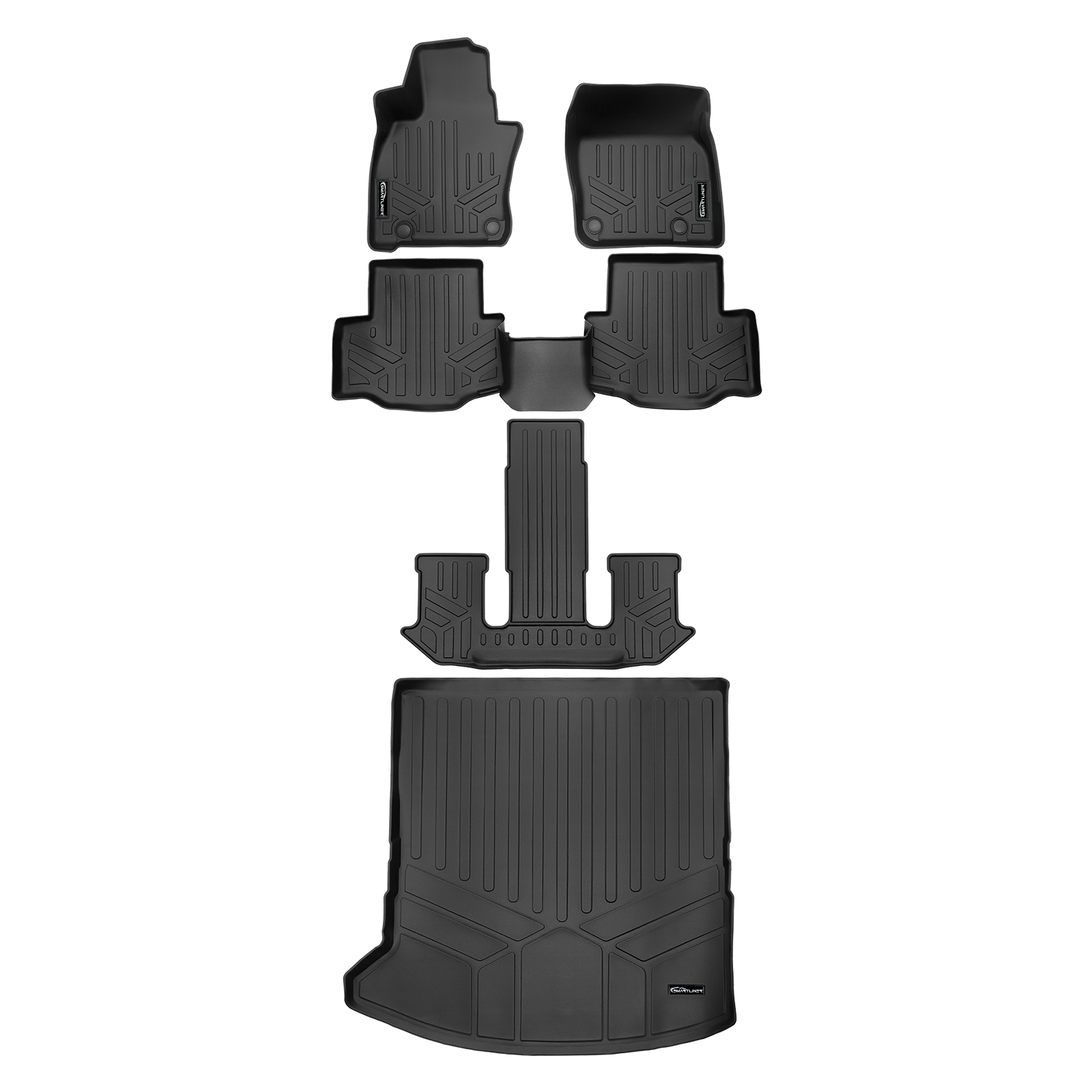 SMARTLINER Custom Fit Floor Liners For 2024 Mazda CX-90 (Only Fits 2nd Row Bucket Seats With Center Console)