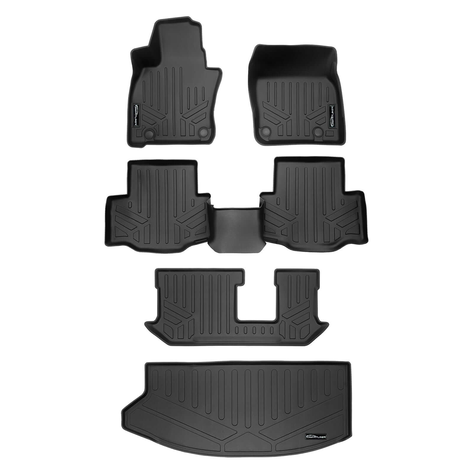 SMARTLINER Custom Fit Floor Liners For 2024 Mazda CX-90 (Only Fits 2nd Row Bucket Seats With Center Console)