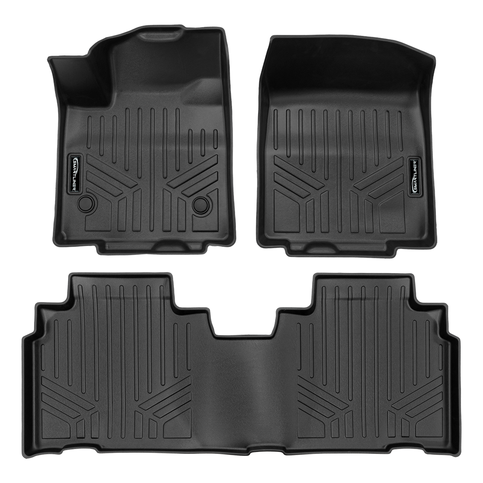 SMARTLINER All Weather Protection Custom Fit Black 2 Row Floor Mats and Cargo Liner Set Compatible With 2024 Chevrolet Blazer EV