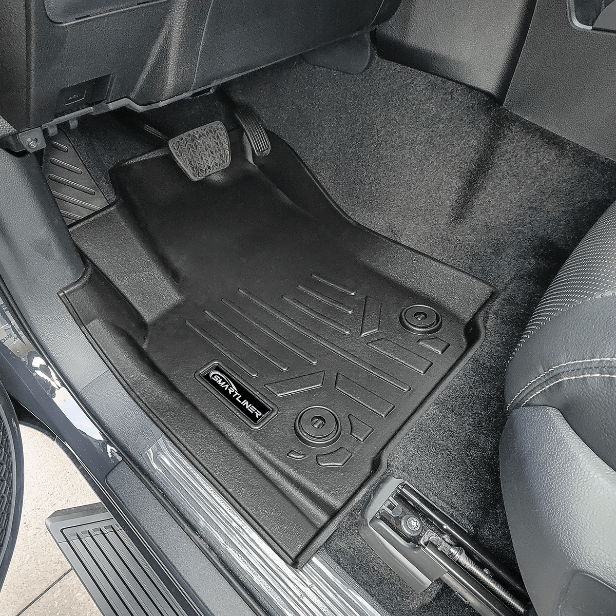 Smartliner USA Custom Fit Floor Mat Liners SMARTLINER All Weather Custom Fit Floor Liner Compatible With 2024-2025 Toyota Tacoma Double Cab (Only Fits with 2nd Row Under Seat Storage)