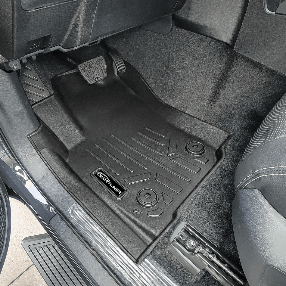 Smartliner USA Custom Fit Floor Mat Liners SMARTLINER All Weather Custom Fit Floor Liner Compatible With 2024-2025 Toyota Tacoma Double Cab (Only Fits with 2nd Row Under Seat Storage)