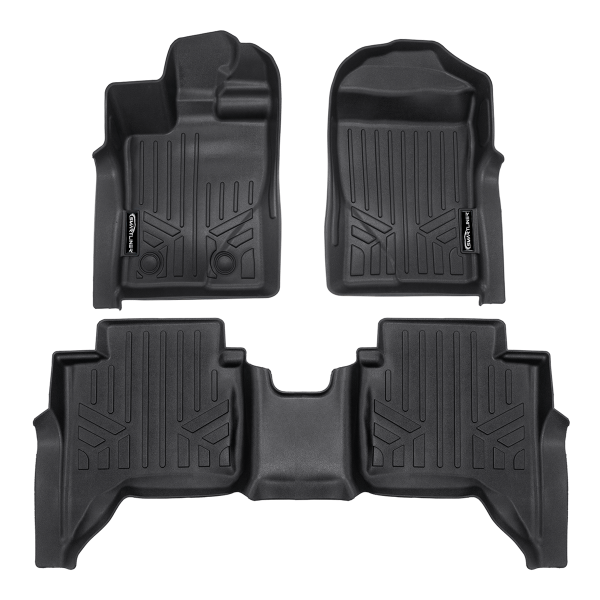 Smartliner Custom Fit Black 1st Row Floor Liner Set for 2024 Hyundai Santa Fe