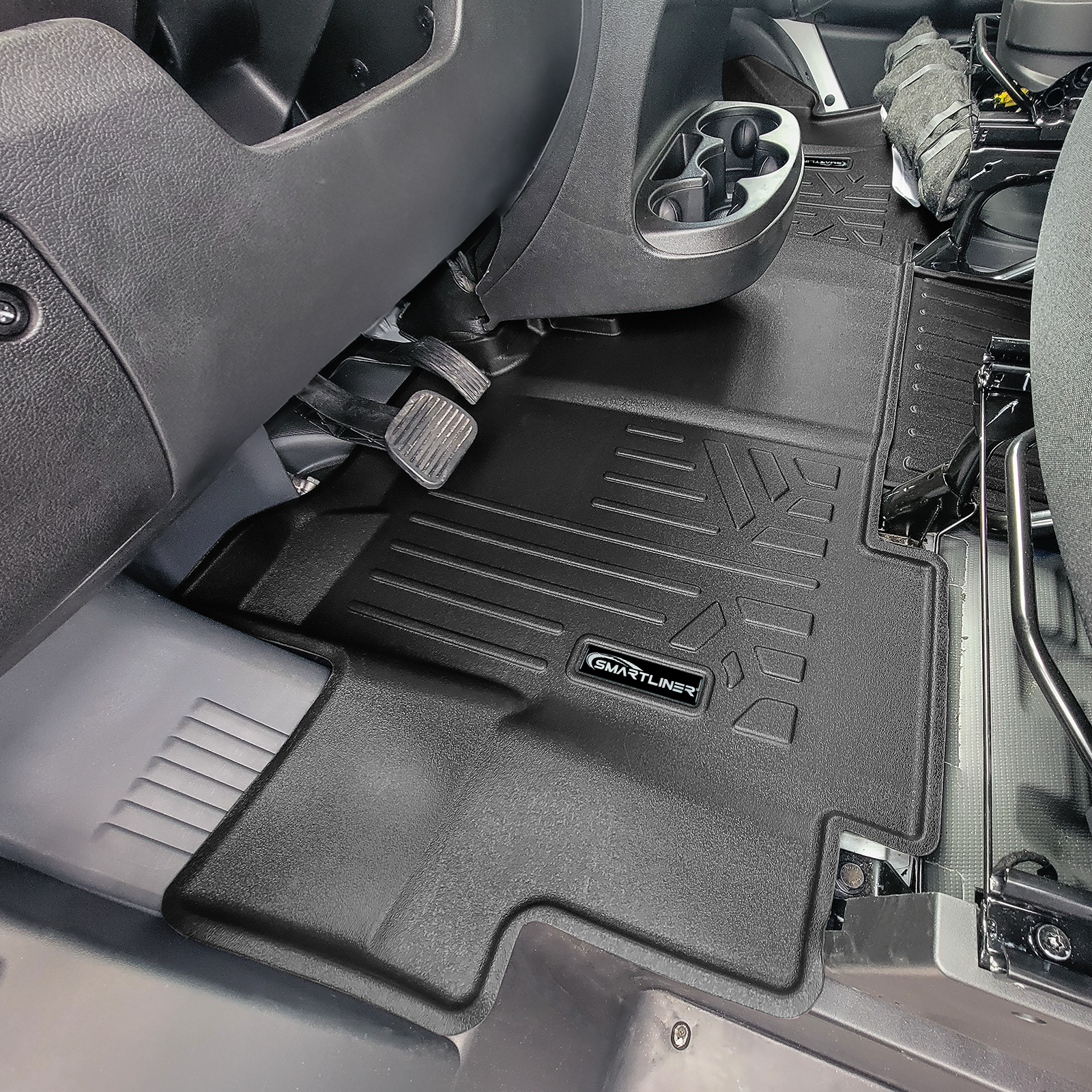 SMARTLINER Custom Fit Floor Mat Liner Set Compatible With 2018-2024 RAM Promaster