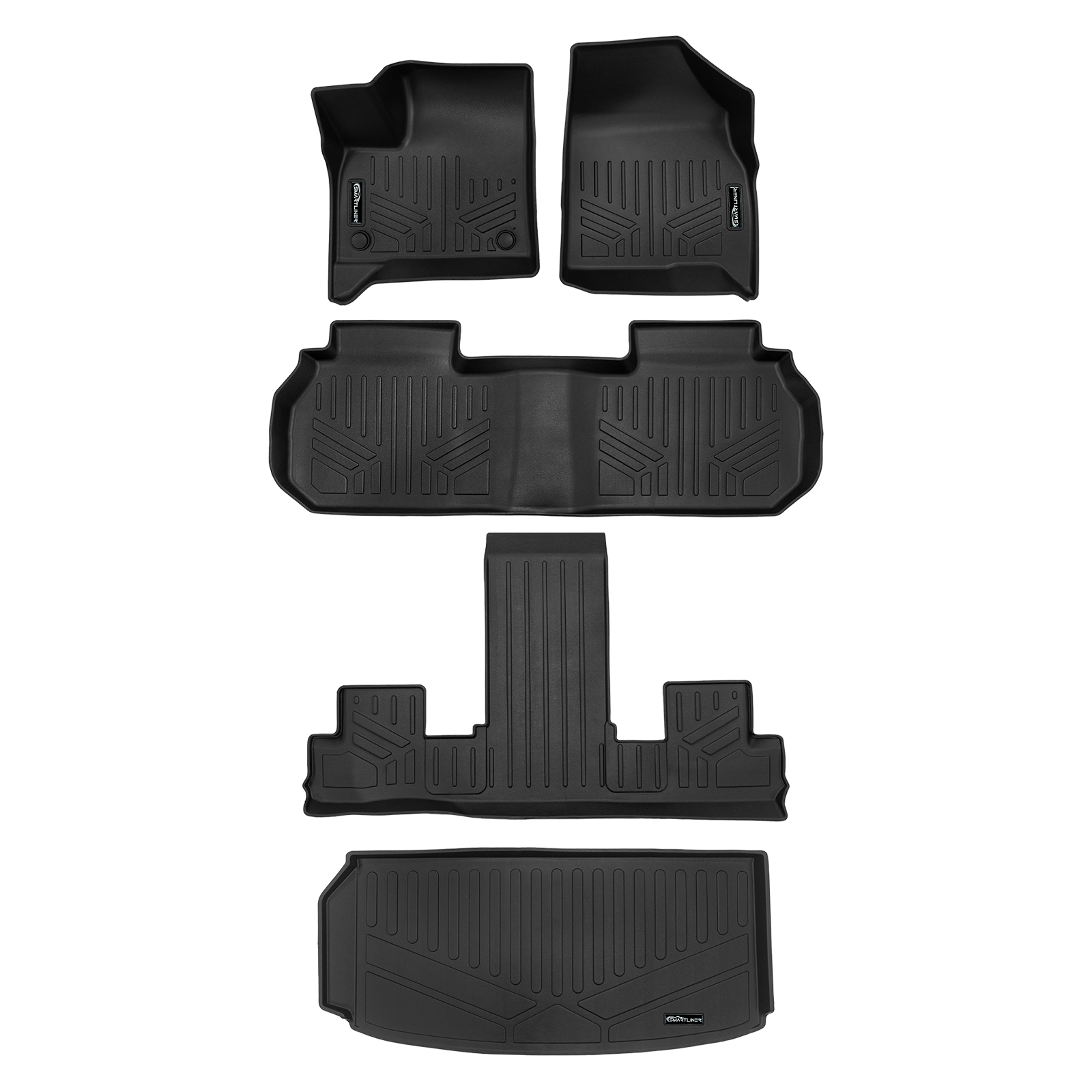 SMARTLINER Custom Fit Floor Liners For 2024 - 2025 Chevrolet Traverse/Buick Enclave 2025 with 2nd Row Bucket Seats/2024-2025 GMC Acadia/Buick Enclave