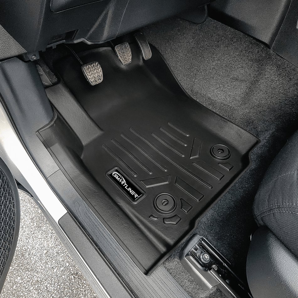 Smartliner USA Custom Fit Floor Mat Liners SMARTLINER All Weather Custom Fit Floor Liner Compatible With 2024-2025 Toyota Tacoma Carpet Xtra Cab with Manual Transmission