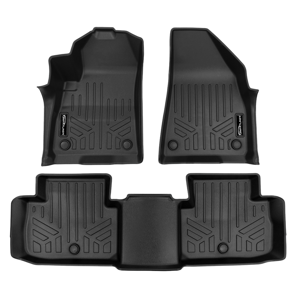 SMARTLINER Floor Liners Black / 2 Row Floor Liners 2024-2025 Jeep Wagoneer S Floor Liners | SMARTLINER